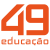 Logotipo da 49 educação em laranja e png